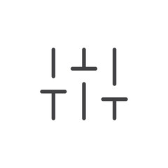 Setting icon Thin outline art symbol