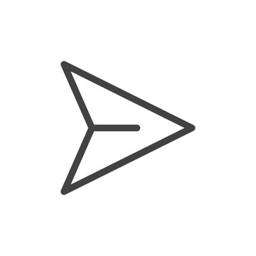 recommend clip art: Send icon Thin outline art symbol
