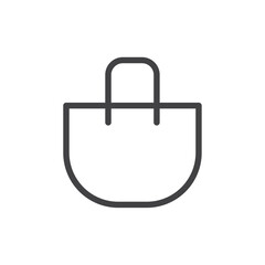 Shopping icon Thin outline art symbol
