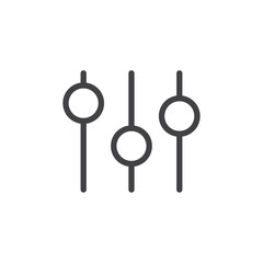 sound volume level icon Thin outline art symbol