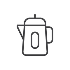 Water boiler icon Thin outline art symbol