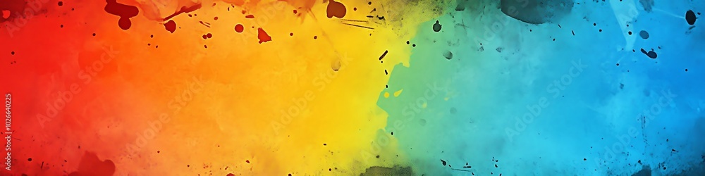 Poster a vibrant, abstract paint splatter pattern with a smooth area for text