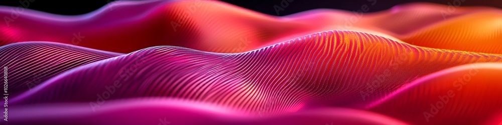 Poster a vibrant, abstract pattern of flowing lines with a wide area for text