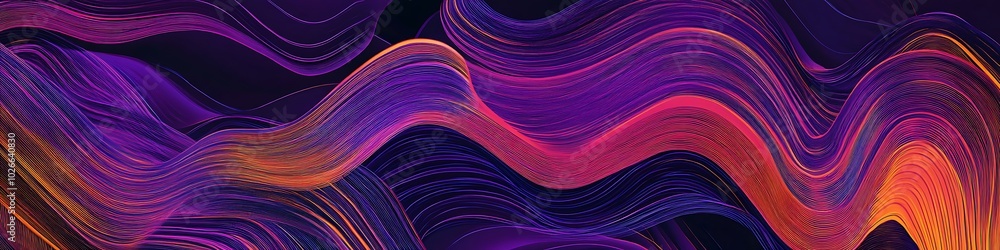 Poster a vibrant, abstract pattern of flowing lines with a wide area for text