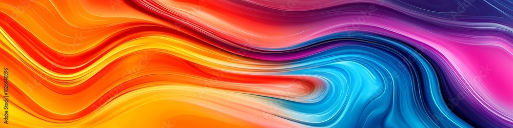 Aufkleber a vibrant, abstract pattern of flowing lines with a wide area for text