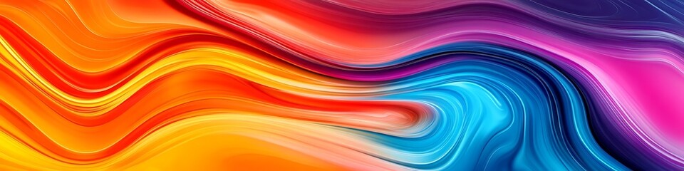 A vibrant, abstract pattern of flowing lines with a wide area for text 