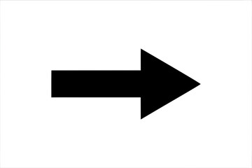 a simple black arrow pointing to the right on a white background