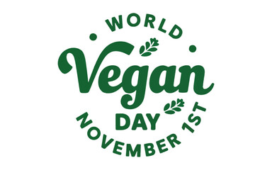 Fototapeta premium world vegan day vector illustration