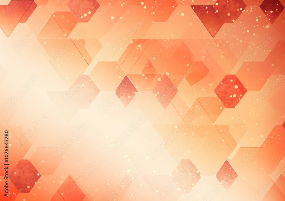 Aufkleber vibrant orange gradient background featuring geometric curve triangle patterns