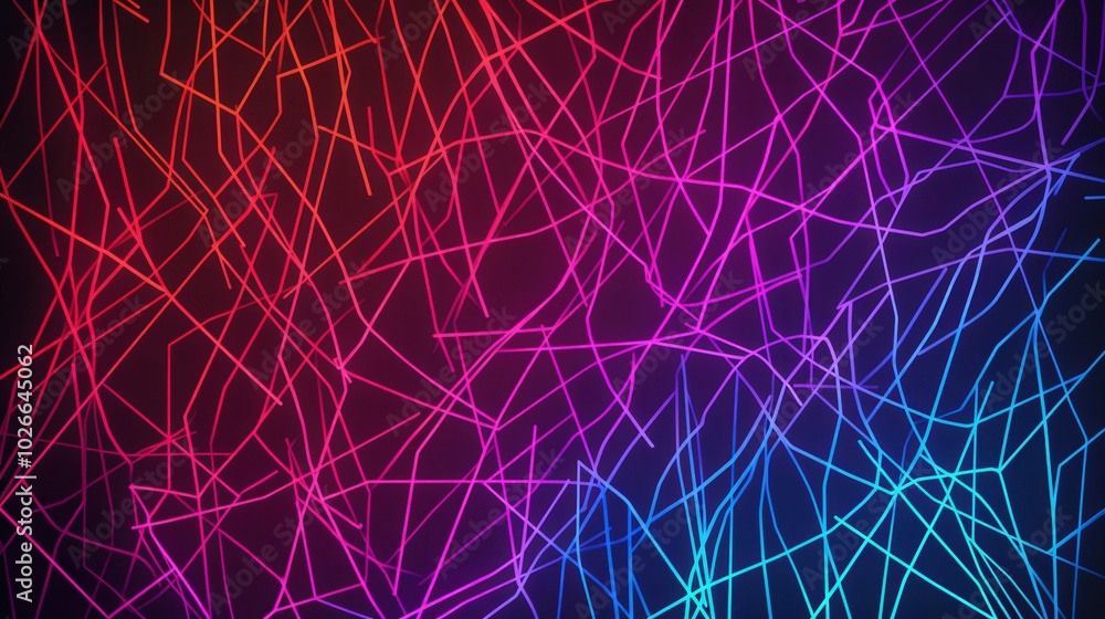Wall mural vibrant electric intersections, a dynamic composition of intersecting electric color lines, creating