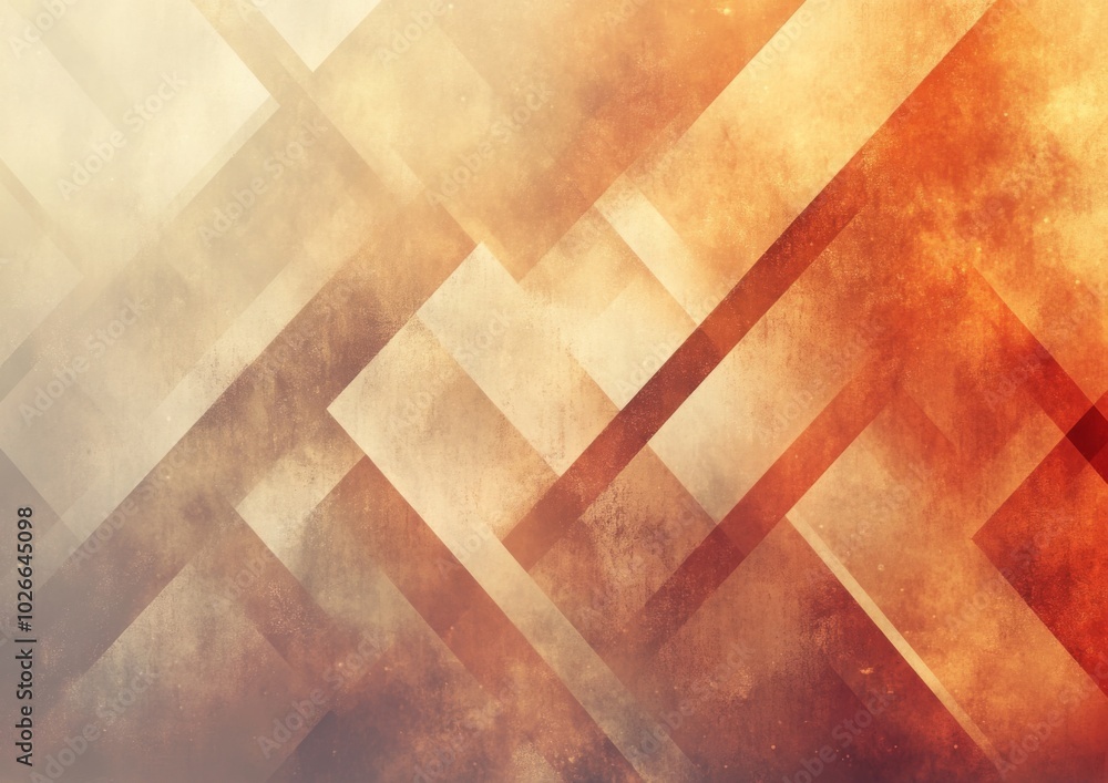 Aufkleber vibrant orange gradient background featuring geometric curve triangle patterns