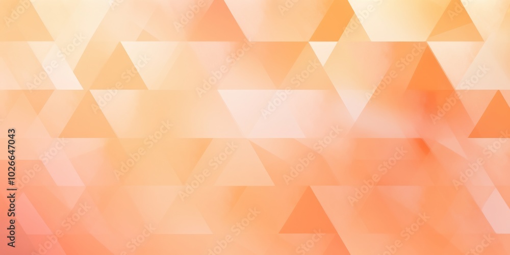 Poster orange gradient background with geometric patterns featuring triangles