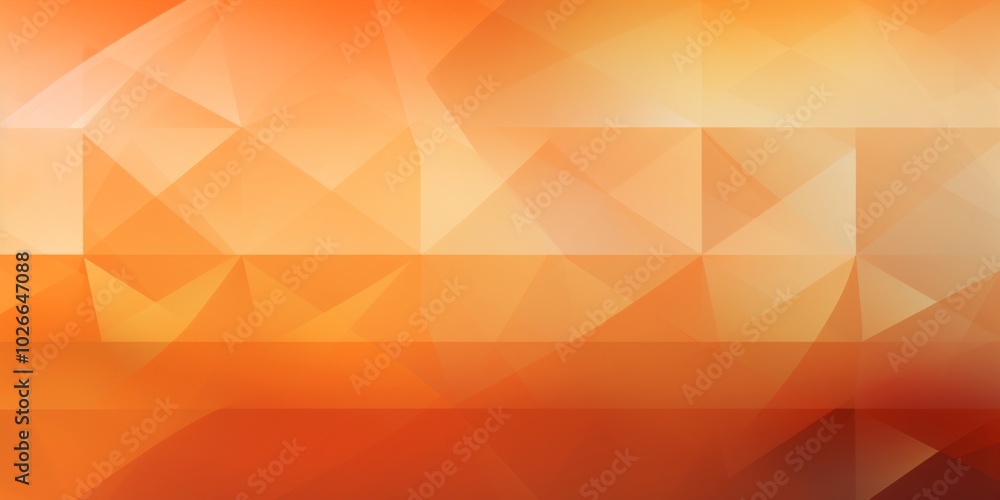 Poster orange gradient background with geometric patterns featuring triangles
