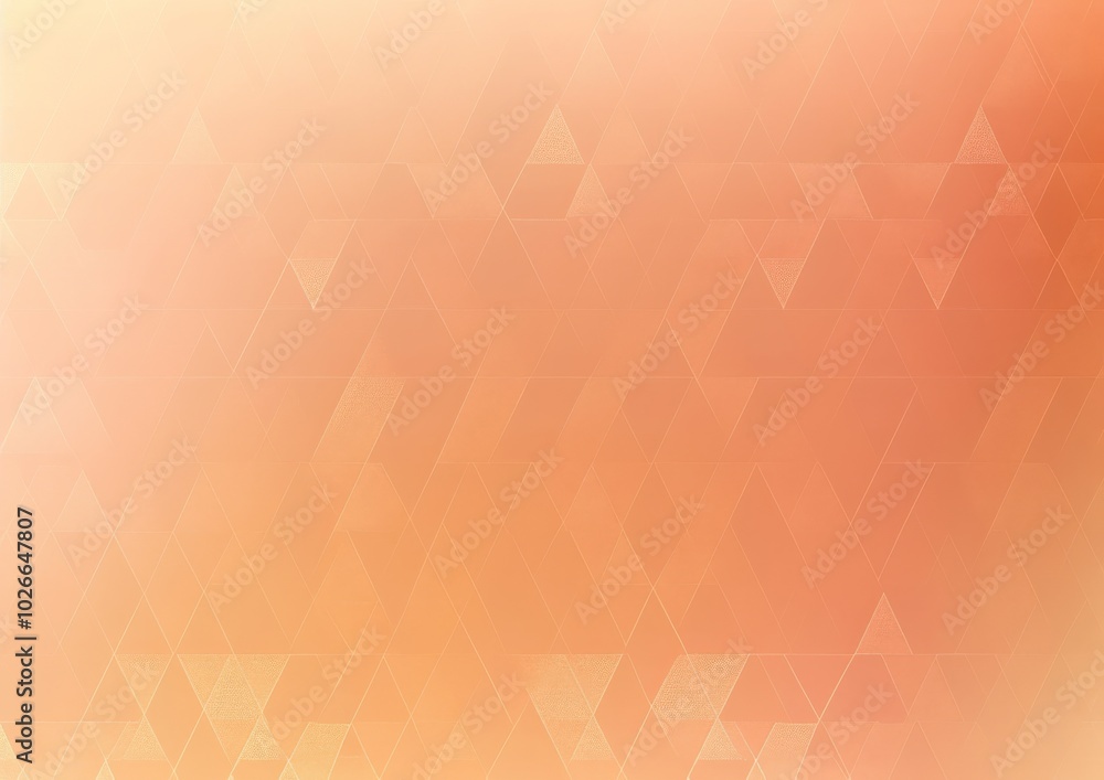 Poster orange gradient background with geometric patterns featuring triangles