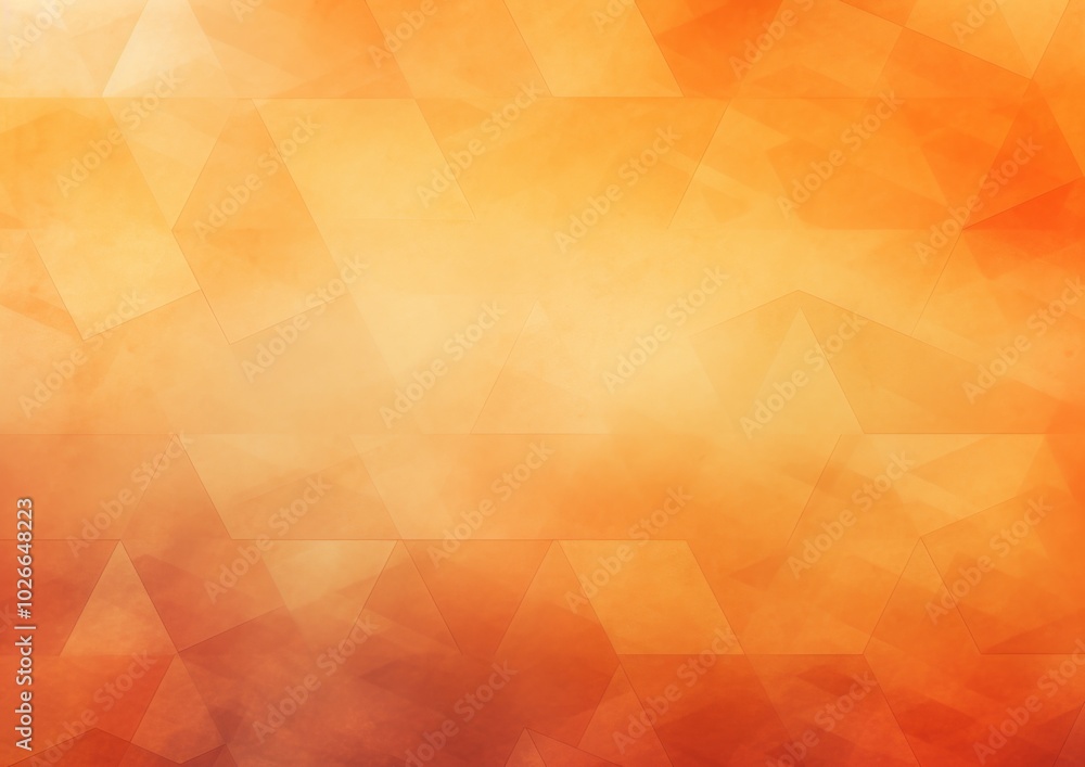 Poster orange gradient background with geometric patterns featuring triangles