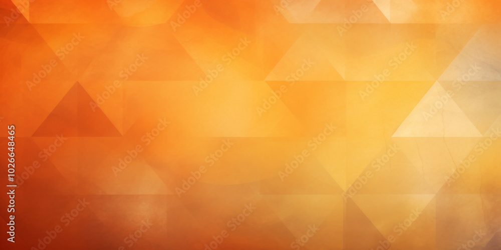 Poster orange gradient background with geometric patterns featuring triangles