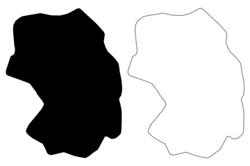 Kirkuk City (Republic of Iraq, Kirkuk Governorate) map vector illustration, scribble sketch City of Kerkuk map