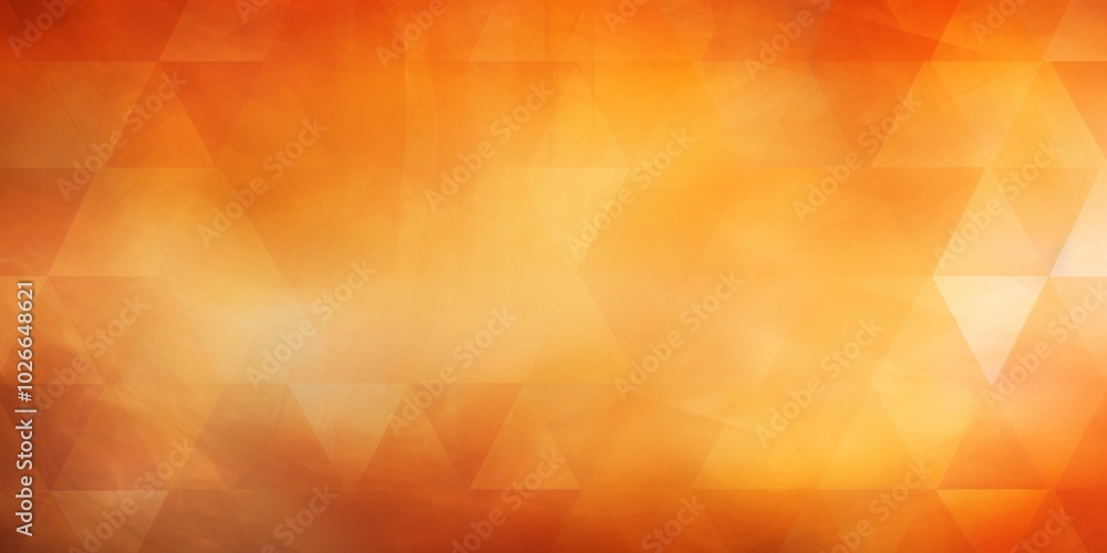 Poster orange gradient background with geometric patterns featuring triangles