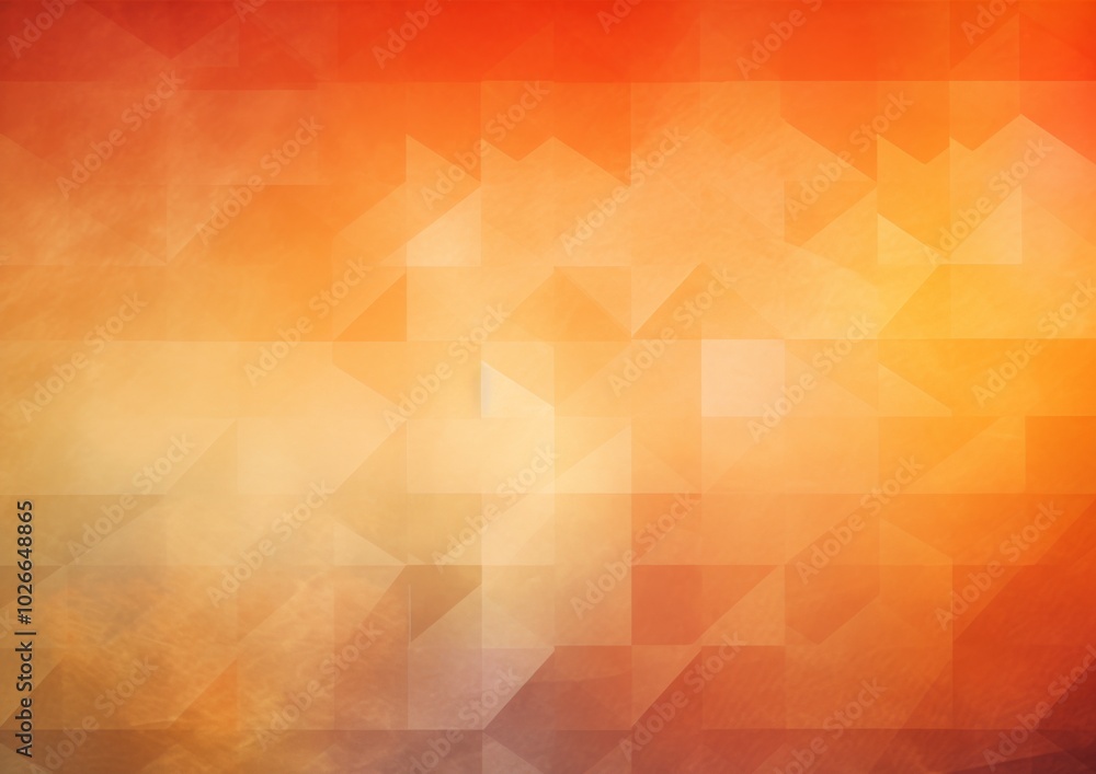Poster orange gradient background with geometric patterns featuring triangles