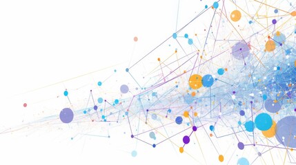 Abstract colorful background featuring vibrant dots and splashes, creating a dynamic and playful visual experience.