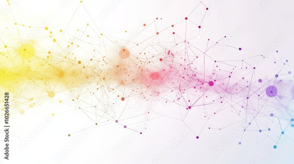 Poster abstract colorful background featuring vibrant dots and splashes, creating a dynamic and playful vis