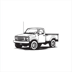 truck with trailer, car, truck, old, vehicle, vintage, auto, pickup, transportation, retro, classic, automobile, antique, model, transport, toy, 4x4, wheel, isolated, red, vector, off-road, road, rust