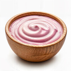 Blackberry yoghurt in bowl