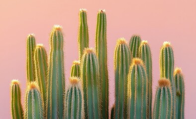 Prickly pear cactus with heart shaped pads thriving in a sunny garden setting