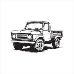 Art & truck with trailer