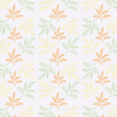 Fototapeta premium Autumn Leaves seamless vector pattern