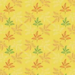 Autumn Leaves seamless vector pattern