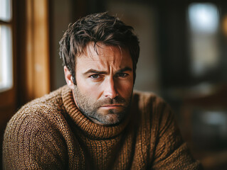 Fototapeta premium Caucasian Man with Soft Beard