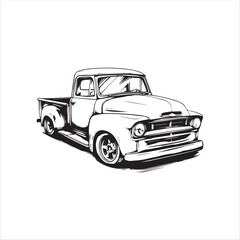 Art & truck with trailer