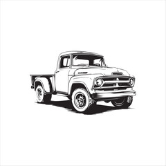 Art & truck with trailer © Graphicistock