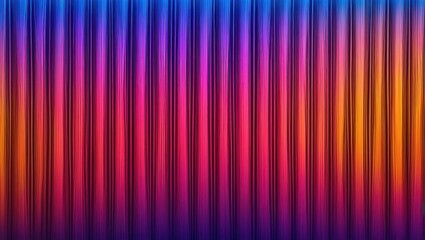 Vibrant Abstract Gradient Curtain in Shades of Blue, Purple, and Orange Creating a Dynamic Effect