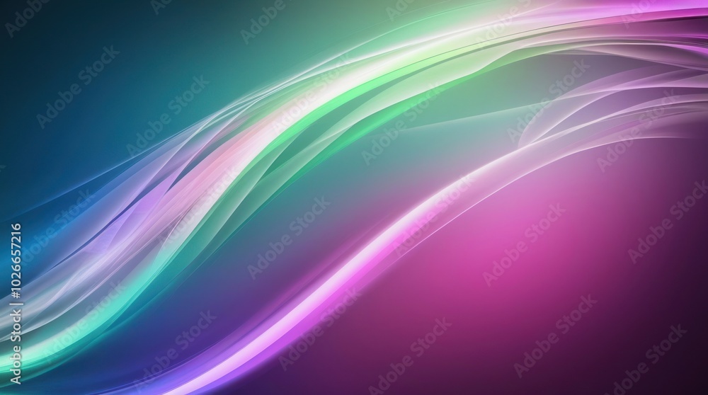 Poster colorful abstract wave patterns with smooth gradients in vibrant hues