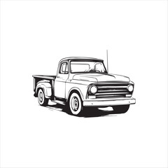 Art & truck with trailer