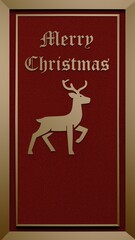 Christmas card with a reindeer design