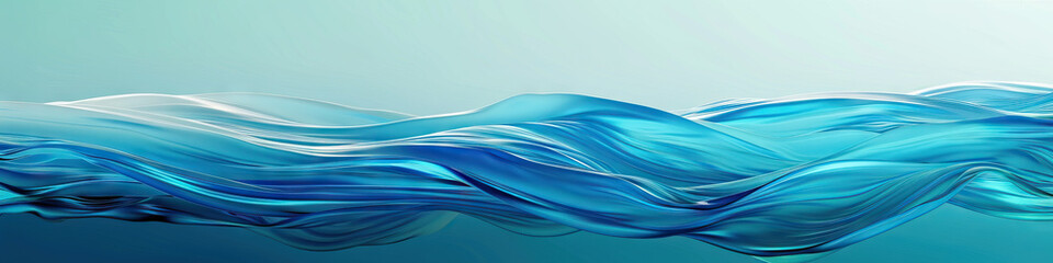 Fototapeta premium Aquatic Flow, Blue Current: Soothing, aquamarine hues ebb and flow across a smooth, underwater-inspired surface.