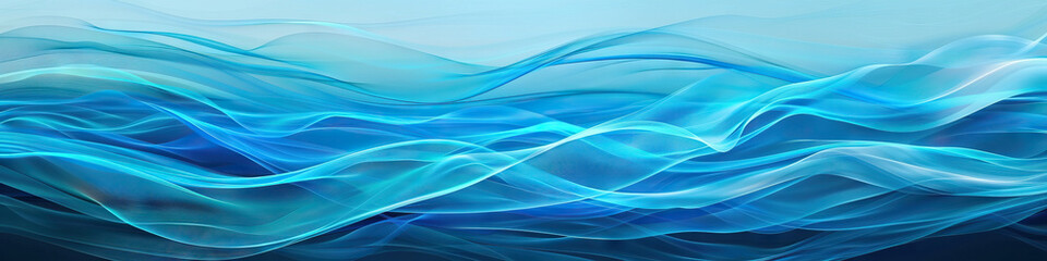 Fototapeta premium Aquatic Flow, Blue Current: Soothing, aquamarine hues ebb and flow across a smooth, underwater-inspired surface.