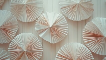 On white paper, a collection of cut outs, depicting 3D illustrations