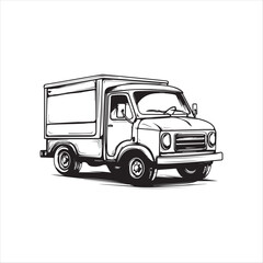 Fototapeta premium Art & truck with trailer