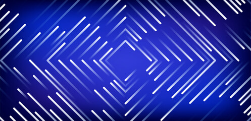 Abstract Blue Geometric Pattern with Diagonal Lines