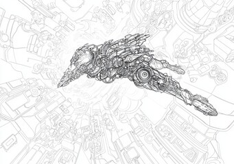 This coloring page features a girl knight holding a shield and sword as she rushes into battle.