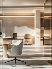 Aesthetic office setting with natural lighting