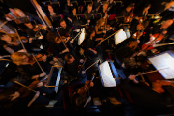 Defocused picture of orchestra