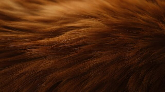 Background of a breathing red Maine Coon cat fur. Close up.