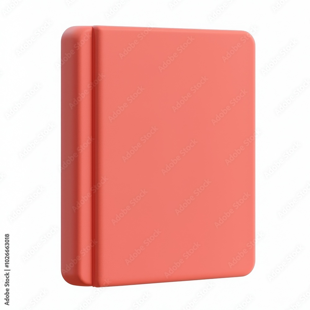 Aufkleber the 3d rendering of this closed book is tilted cartoon style in red color and is very suitable for l