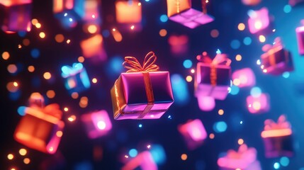 Fototapeta premium christmas gift box