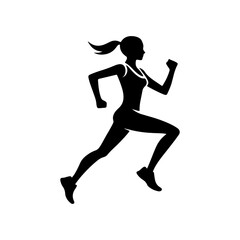Female Runner silhouette